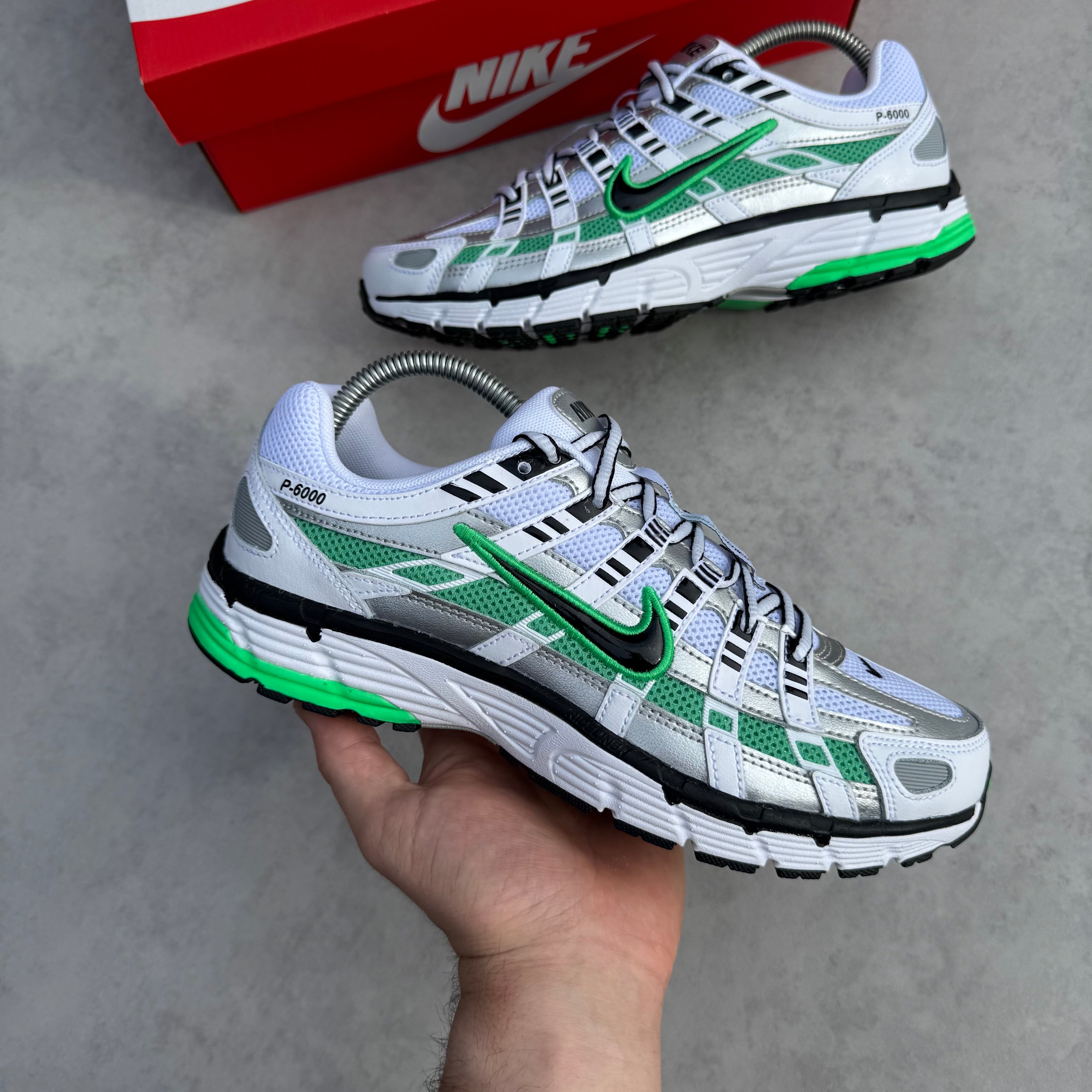 NIKE P6000 METALLIC SILVER 'SPRING GREEN'