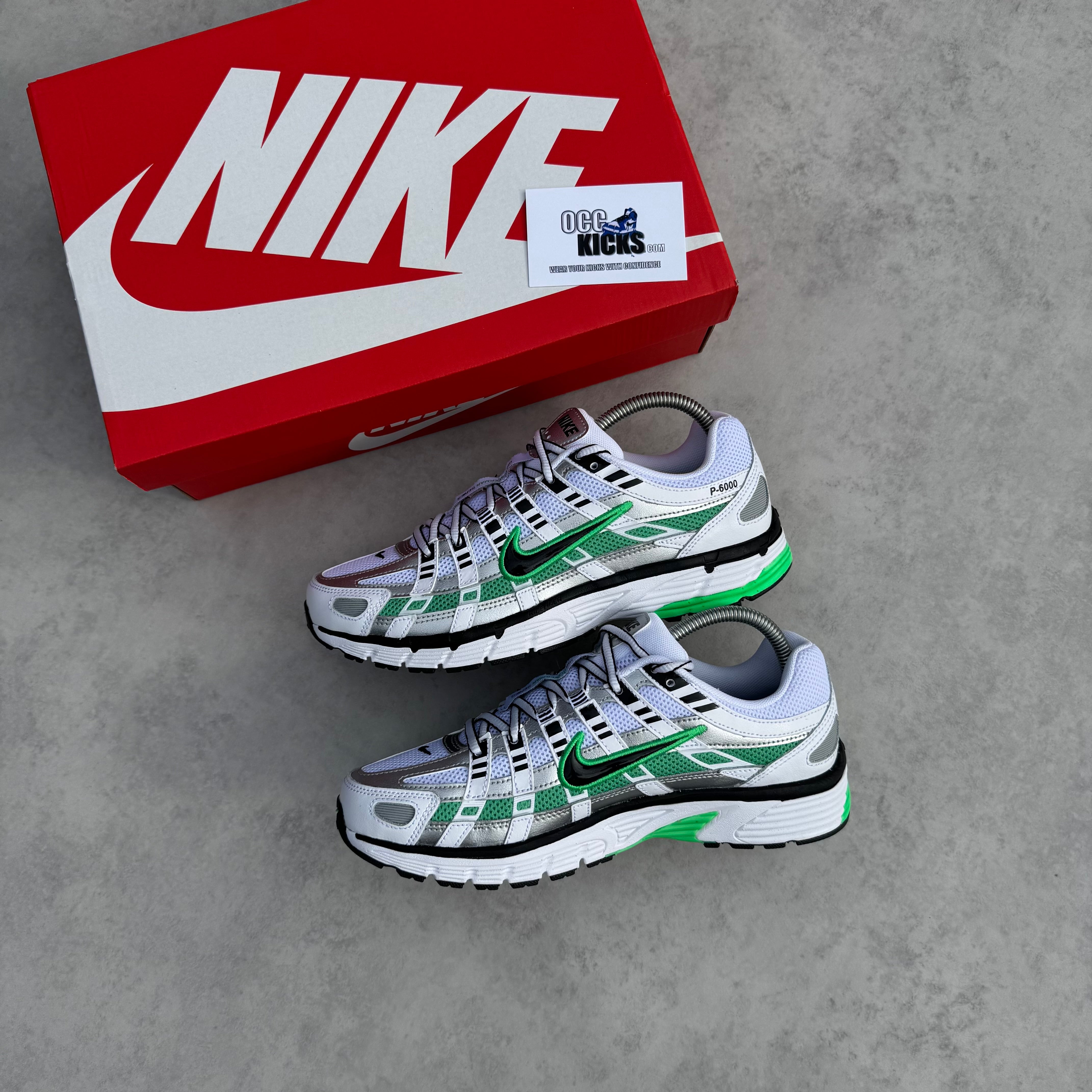 NIKE P6000 METALLIC SILVER 'SPRING GREEN'