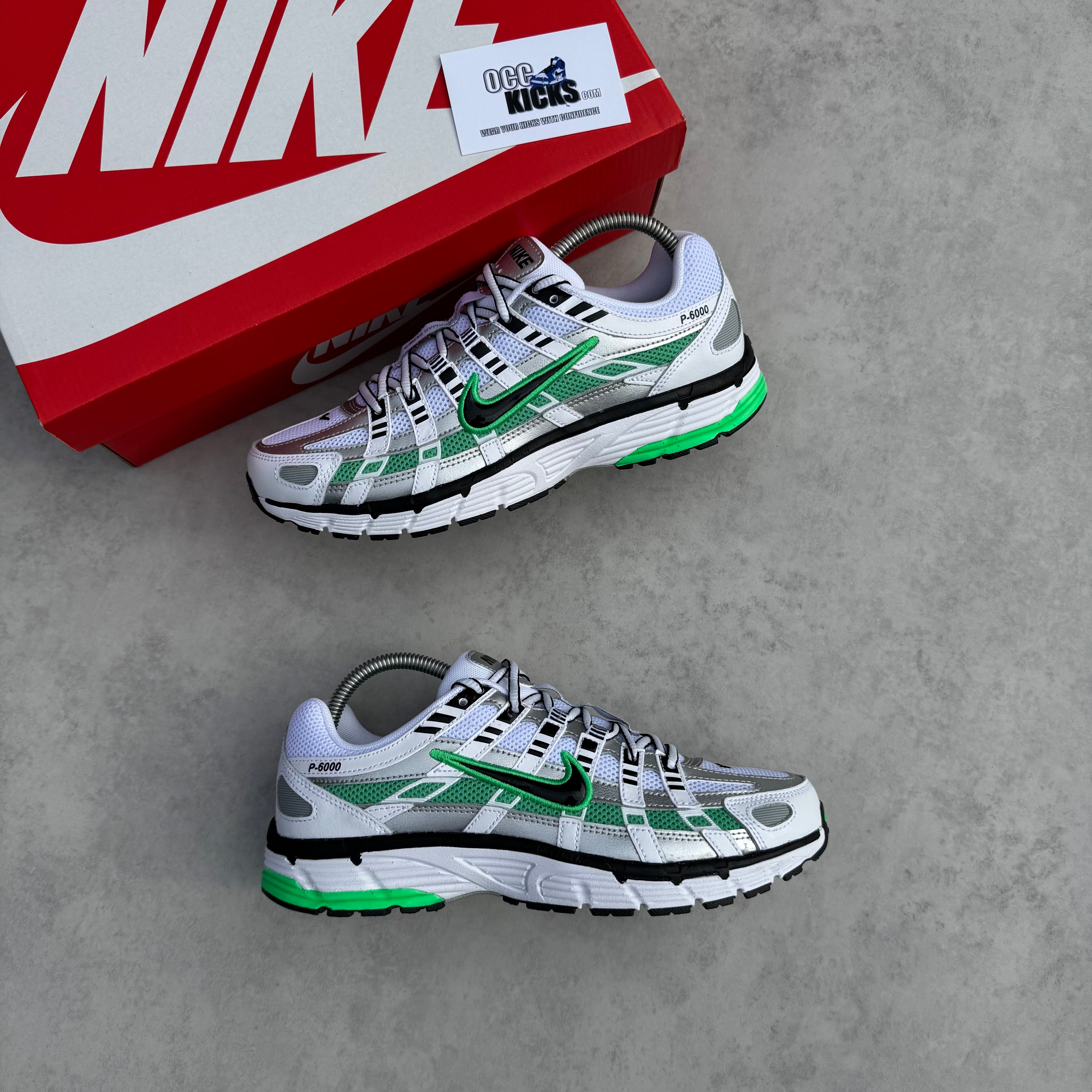NIKE P6000 METALLIC SILVER 'SPRING GREEN'