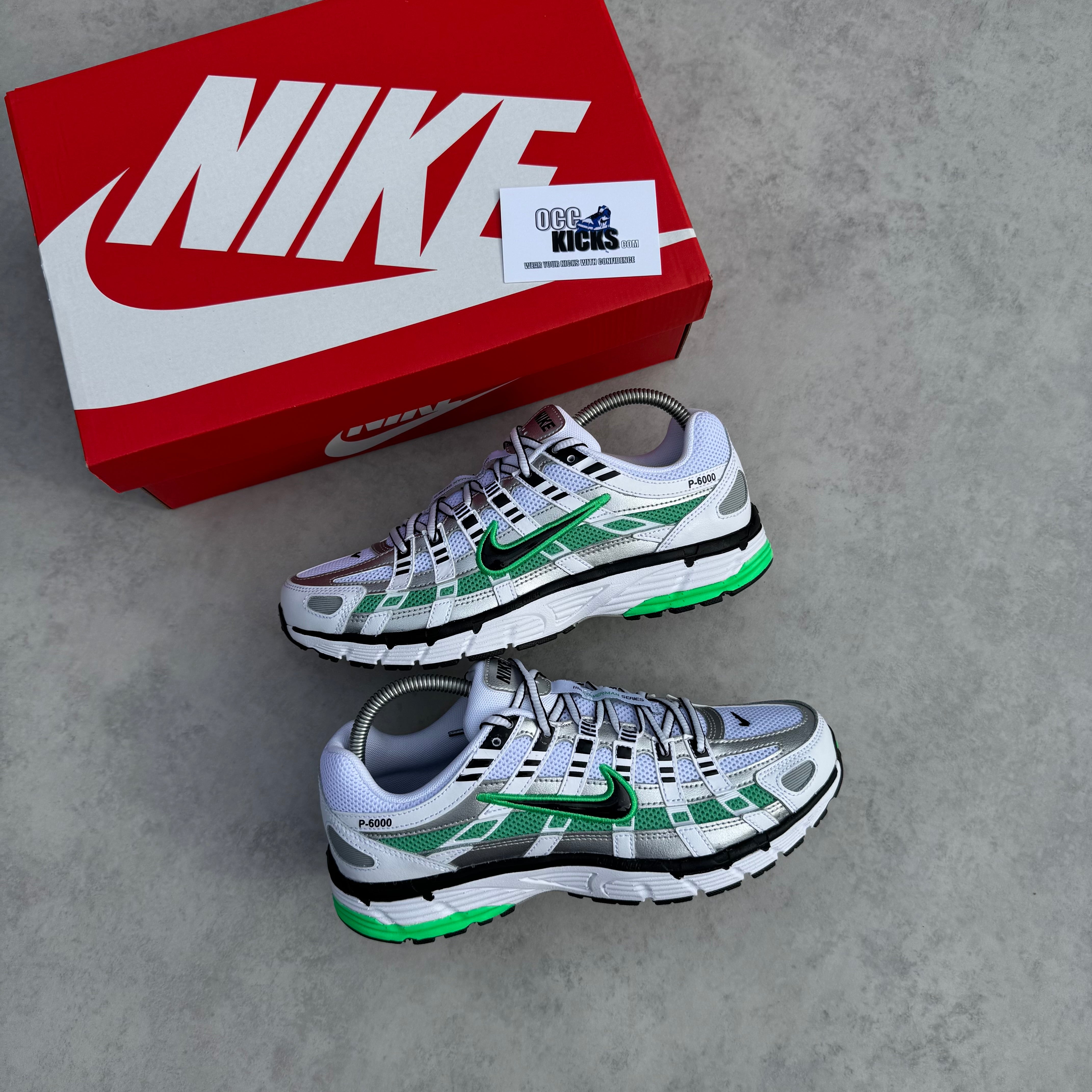 NIKE P6000 METALLIC SILVER 'SPRING GREEN'